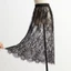DELMER Váy An Toàn Petticoat, Sườn Xám 75cm Ren Underskirt Slips, Thời Trang Dạo Phố Hoa Cao Cấp Eo Lưới Underskirt Slips Dress Mùa Hè
