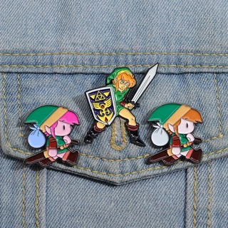 20 Phong Cách Truyền Thuyết Zelda Men Trâm Đồ Lưu Niệm Xung Quanh Trò Chơi Nhân Vật Lá Chắn Ve Áo Chân Cho Bạn Bè
