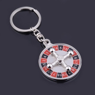 Móc khóa tương tác thời trang và vui nhộn có thể xoay được Roulette Wheel Keyring Nữ