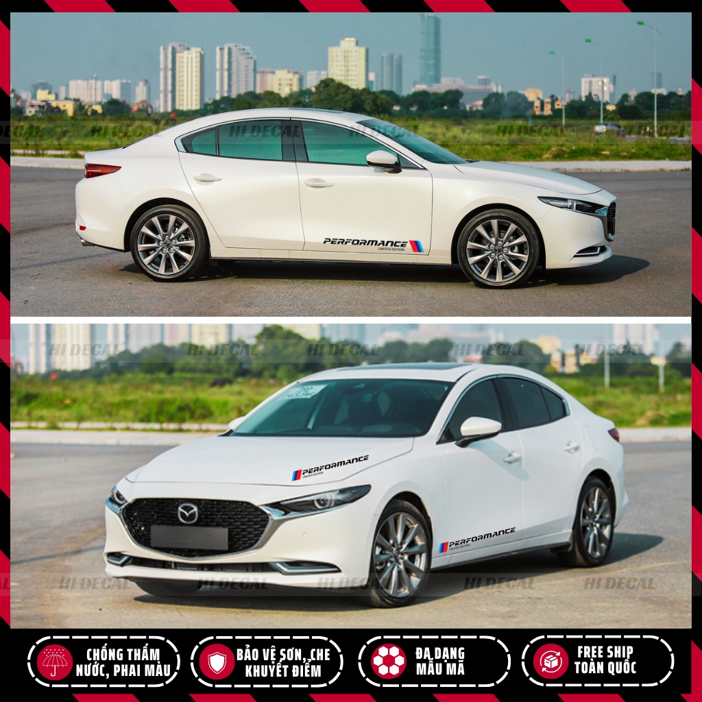 Tem Peformance dán xe ô tô | TDVT-001 | Decal dán ô tô cao cấp chống thấm nước, chống phai màu