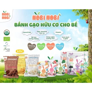 Bánh Gạo Ăn Dặm Hữu Cơ Cho Bé từ 6 tháng tuổi NoBi NoBi vị truyền thống/ việt quất/ khoai/ cải xoăn/ quả mọng/ chuối