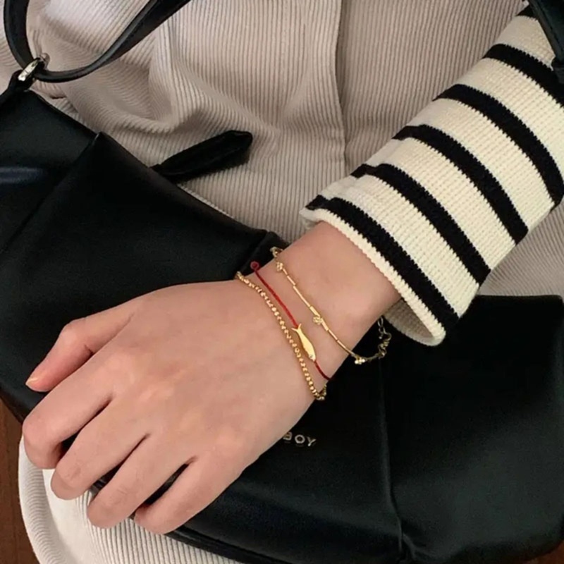 Fine Back-to-School Season Red Thread Hand Rope Fish Vòng tay dệt giữa mẹ và con cái