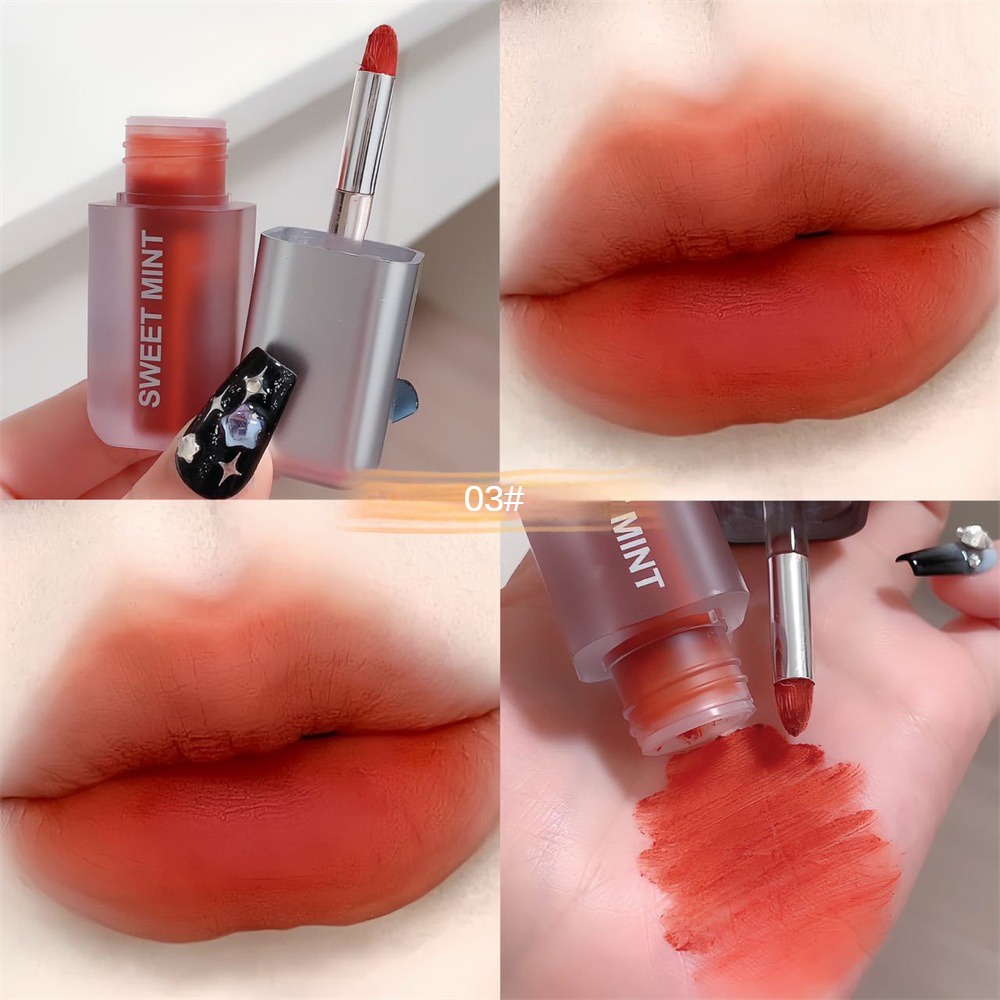 Ảnh BẠC HÀ NGỌT NGÀO Mờ Sô Cô La Son Bóng Lip Glaze Kem Son Môi Lỏng Trang Điểm Làm Đẹp Không Dính Cốc Chống Thấm Nước Dành Cho Phụ Nữ Mỹ   * KÍNH 1