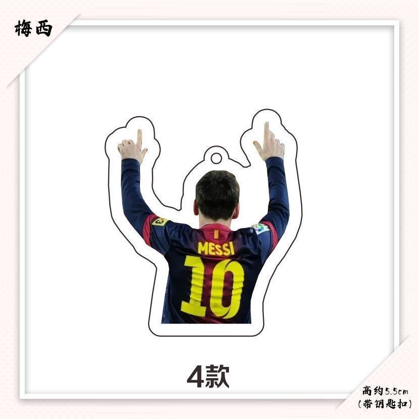 Móc khóa in hình cầu thủ messi - móc khóa mica