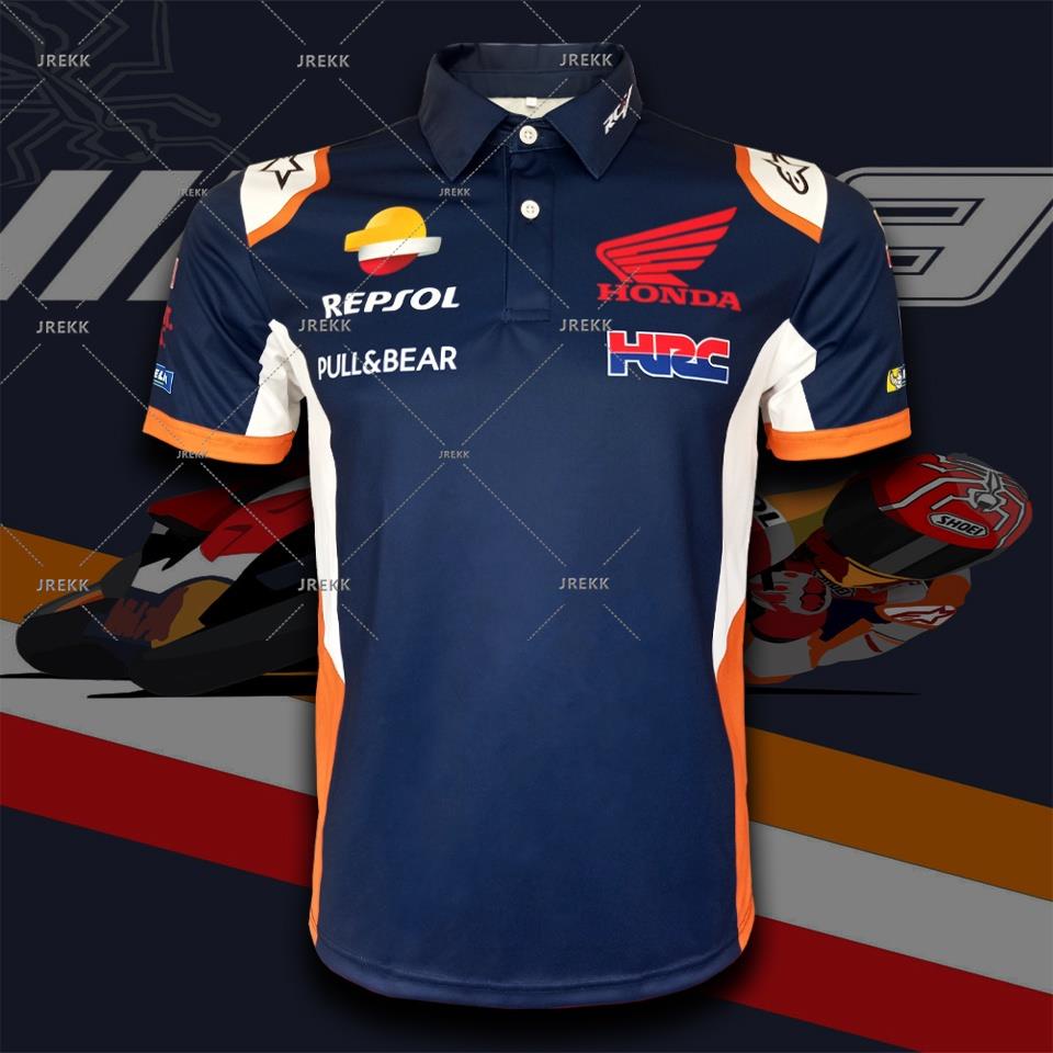Áo Polo MotoGP Repsol Honda #MG0080 Marc Marquez Full In Size XS-3XL