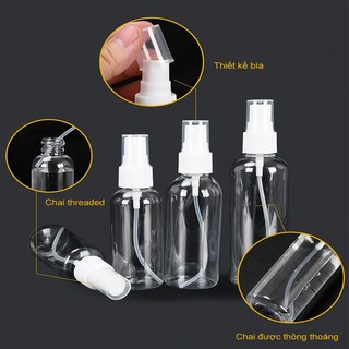 Bán sỉ 100 cai chai chiết mỹ phẩm chai xịt phun sương lọ chiết dung dịch rửa tay 5ml 10ml 20ml 30ml 50ml 60ml - SUNND