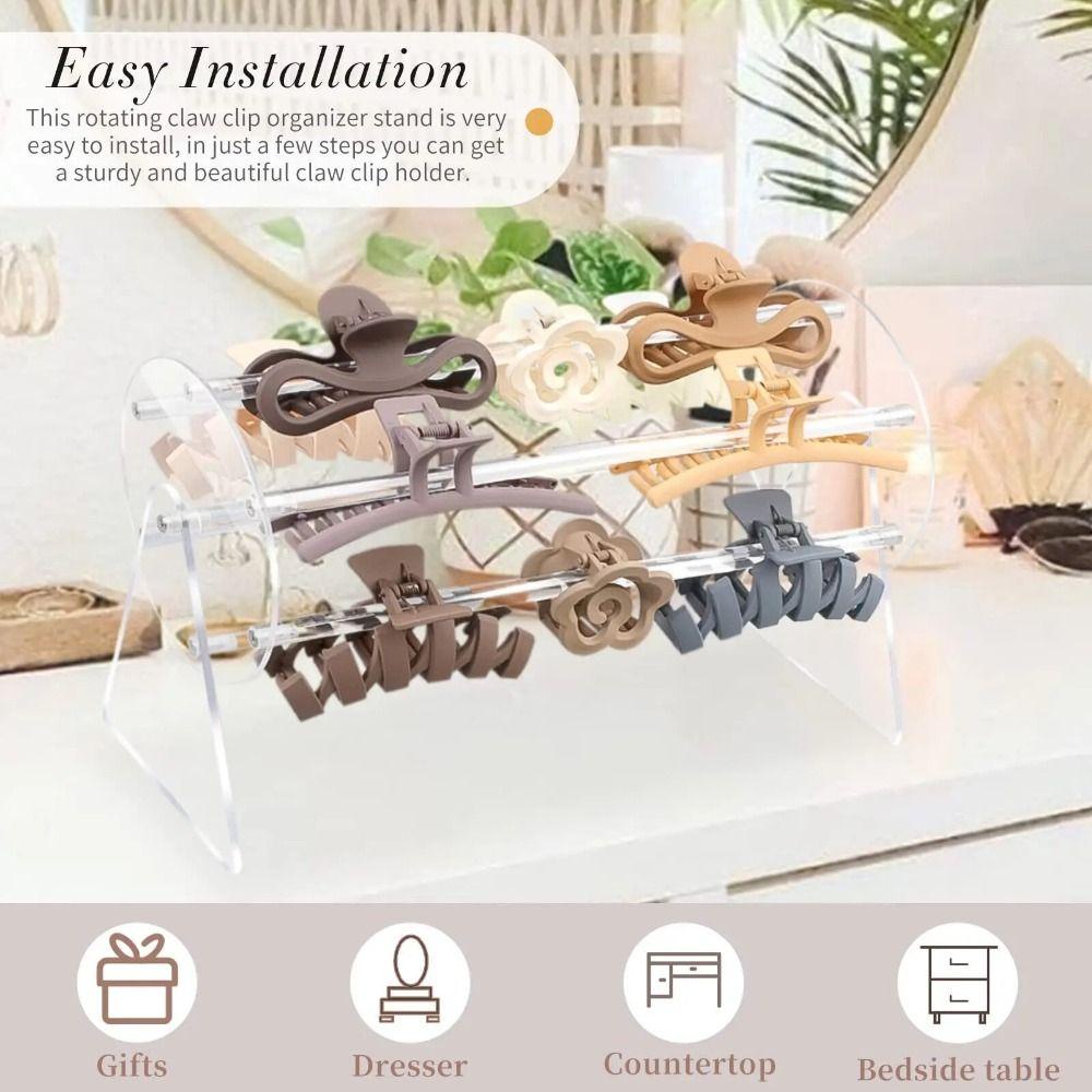 [Vận chuyển nhanh] Giá đỡ kẹp móng vuốt SIMPLEAID, Giá đỡ kẹp móng vuốt xoay 360 độ trong suốt, Giá đỡ trưng bày chân tóc Acrylic