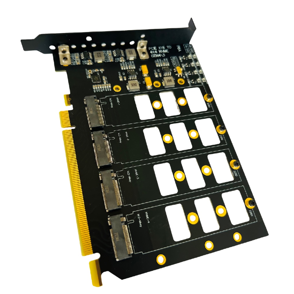 Card Mở Rộng pcie 4.0 4 X 4 Sang m.2 4-bays Cho m.2 nvme 2242 2260 2280 ssd pci-e x16 4.0 Thẻ