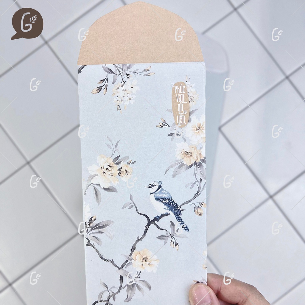 Bao lì xì tết 2025 cao cấp của Gác Xép chất liệu Kraft Nhật nhập khẩu - Mã GX023