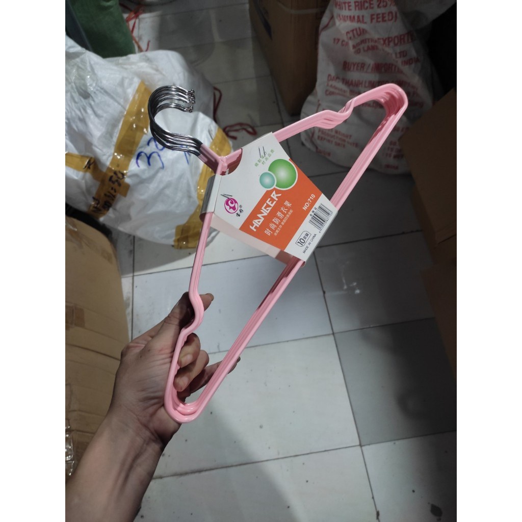 Combo 10 móc treo quần áo-mắc nhôm bọc nhựa - hàng cao cấp người lớn-trẻ em.  - Gia Dụng Anh Thu
