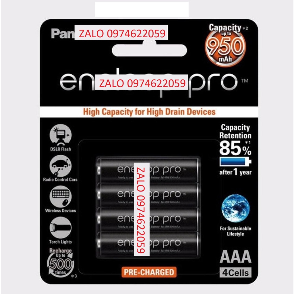 Pin sạc Pana sonic AAA Ene loop pro 950mAh - BK-4HCCA (vỉ 4 viên ...