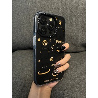 Đen Ốp Điện Thoại Mềm Chống Sốc Hình Gấu Cho iphone 15 qyjs 13 / 12pro xr / xs 11 14 / 11 14promax 11promax 12promax 13promax 15promax