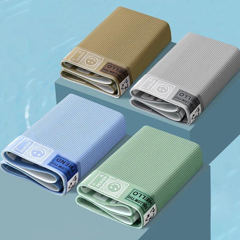 Ảnh Ecmln Quần Lót Boxer Lụa Lạnh Siêu Mỏng Thoáng Khí Thoải Mái Cho Nam Giới Có size Lớn 3