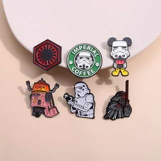 Huy Hiệu Cài Áo Kim Loại Họa Tiết Hoạt Hình star wars Phù Hợp Làm Quà Cho Bạn Bè