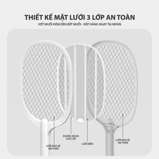 Vợt bắt muỗi thông minh kiêm đèn 2 in 1 tự động sạc tích điện, Vợt bắt muỗi tự động kiêm đèn bắt muỗi cao cấp cực kỳ tiện lợi