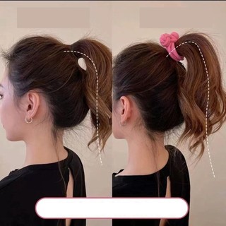 Set 2 Dây Buộc Tóc Cao Su Nút Thắt Hai Đầu, Co Giãn Nhiều Màu Phong Cách Hàn Quốc HaminStore