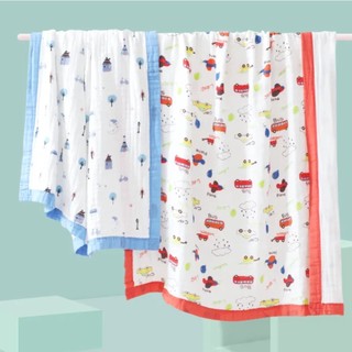 Khăn quấn, khăn tắm xô nhăn sơ sinh chất liệu 100% cotton, 6 lớp kích thước 105x105cm