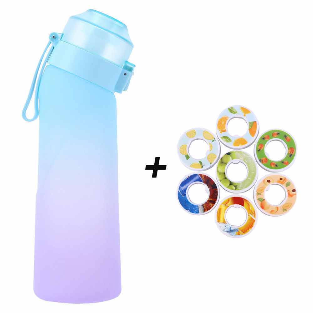 650ML Fruit Flavor Fragrance Water Bottle Straw Cup 0 Sugar BPA Free ...