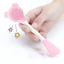 FAVORITEGOODS Silicone Applicator, Tay Cầm Dài Gấu Mặt Bàn Chải, Dễ Thương Hai Đầu Đa Năng Da Mặt Làm Sạch Dụng Cụ Trang Điểm Nữ