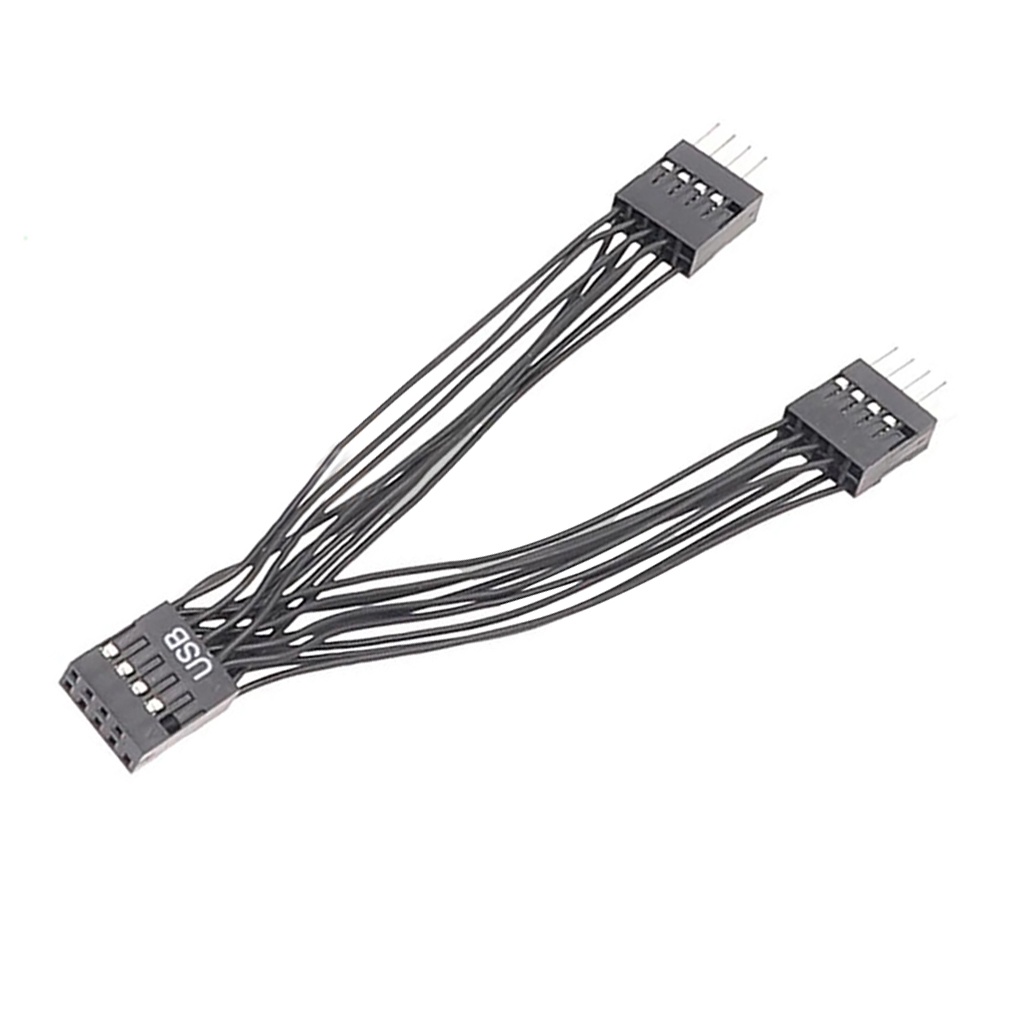 1 Cáp Mở Rộng Chuyển Đổi USB 9Pin Sang 9P 1 Sang 2 Y Dài 10cm Cho Bo Mạch Chủ Máy Tính