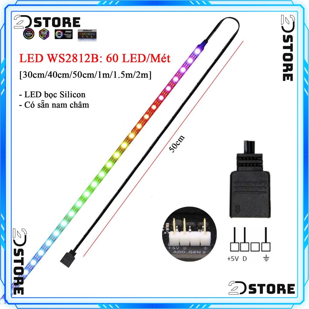 Dây Led 5v (3pin) ARGB rainbow đồng bộ Aura Sunc, RGB Fusion, Mystic ...