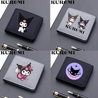 Ví Đựng Tiền Xu / Thẻ Bằng Vải Canvas In Họa Tiết Hoạt Hình Kuromi Có Khóa Kéo Nhỏ Gọn Tiện Dụng Cho Bé