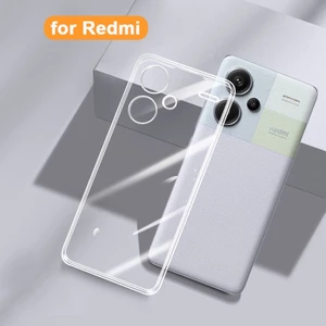 Dành Cho Redmi A5 Note 14 13 Pro Plus K70e K70 Pro 13 13C 4G 5G Ốp Lưng Trong Suốt Silicon Mềm Chống Sốc TPU