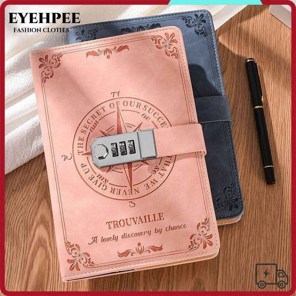 Eyehpee Notepad, Sổ tay mật khẩu bằng da PU A5, 200 trang cổ điển đơn ...