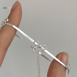 Julyhot Thắt Nơ Ngọt Ngào Xương Rắn Dây Xích Vòng Tay Nữ Thiết Kế Đơn Giản Chokers Cổ Dây Xích Vintage Bộ Trang Sức Massivedeals