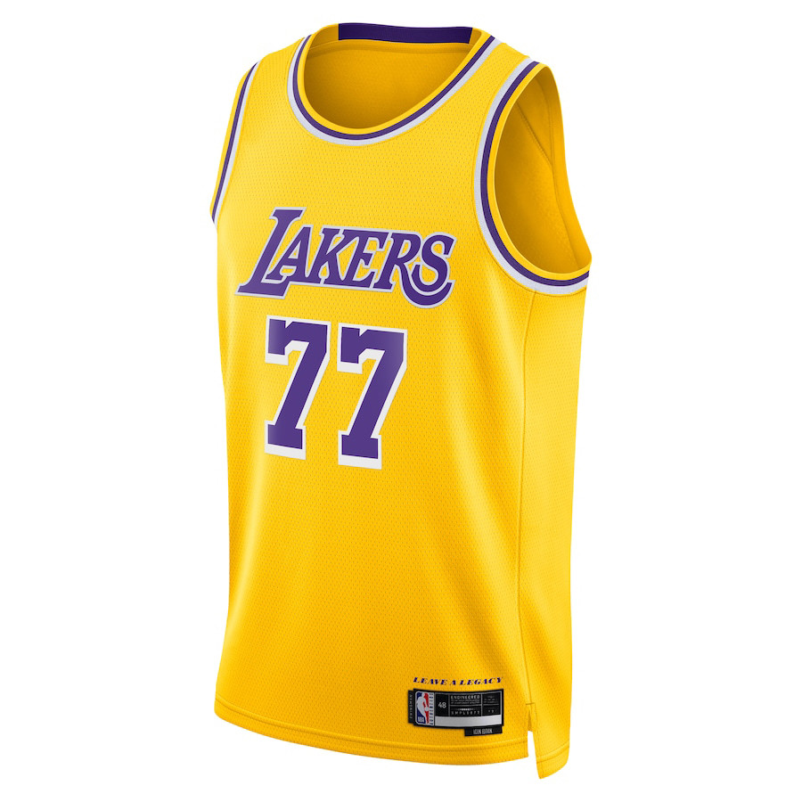 5y Los Angeles Lakers Edition Swingman Jersey Trẻ em Người lớn Plus Kích thước-Số 77-Luka Doncic