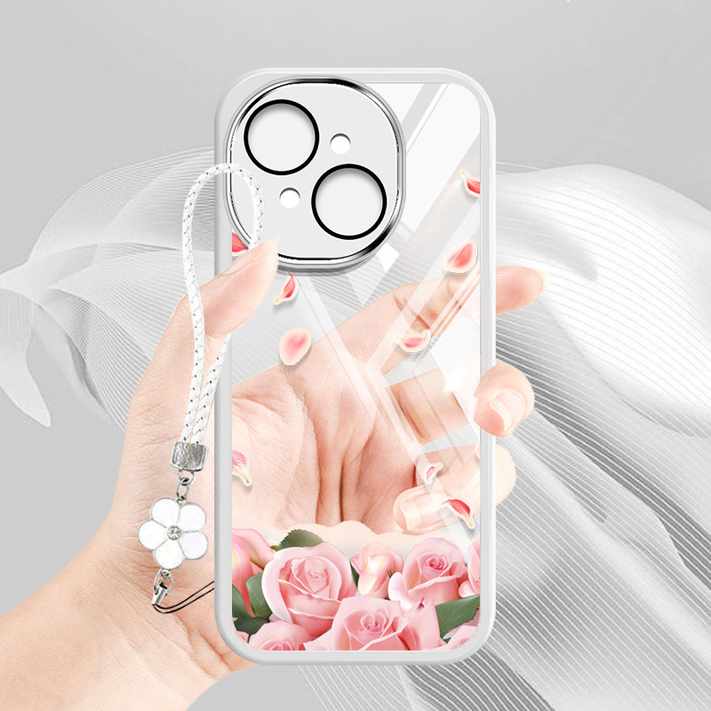 Ốp Điện Thoại YBD INS Style Cho ITEL A50C A90 Tecno Spark Go 1S Spark Go 1 Tecno POP 9 4G Spark Go 2025 KL4h Họa Tiết Cánh Hoa Hồng Siêu Đẹp