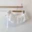 YRBWD Ren Xù Váy, Bông Tai Kẹp Hoa Ren Mini Váy, Nhìn Xuyên Qua Y2K Dạo Phố Ruched Váy Trang Trí Quần Jean