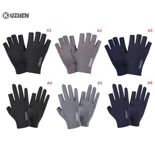Kuzhen 1 Đôi Găng Tay Xe Máy Thoáng Khí Ice Silk Chống Trơn Trượt Chống Tia UV Thể Thao Ngoài Trời Găng Tay Rider Găng Tay Bảo Vệ Tay HOT