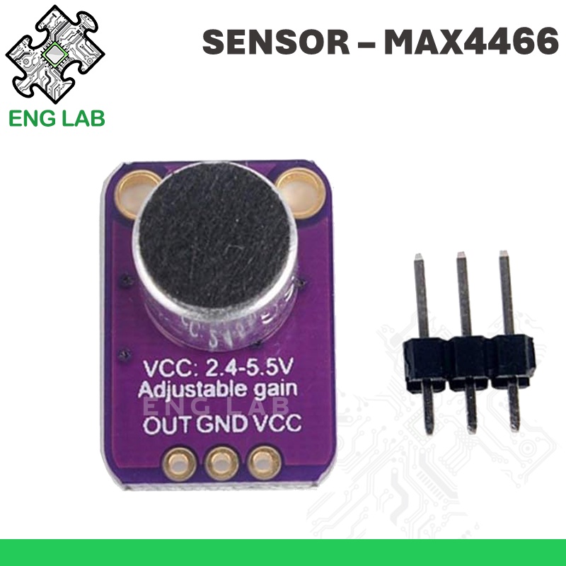 Englab★Max4466 Mô-đun khuếch đại micro Electret Cảm biến phát hiện âm ...