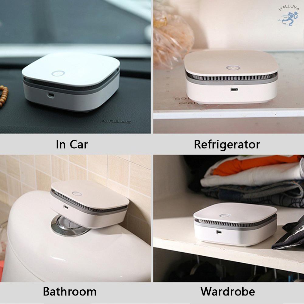 Portable Air Purifier Ozone Generator O3 Negative Ion Deodorizer Sterilizer Odor Remover Eliminating with Timer 2 Modes Ozone Machine for Home Car Office