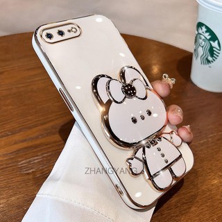 ốp lưng iphone 7 plus 8 plus 6 plus 6s plus 7 8 6 6s Ốp Điện Thoại TPU Silicon Mềm Mạ Điện Gắn Gương Trang Điểm Hình Thỏ 3D Cho iphone 7 plus 8 plus 6 plus 6s plus 7 8 6 6s