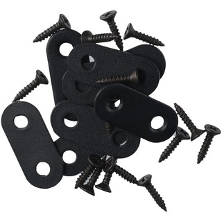 MODOMINO 12 CÁI Nẹp phẳng bằng thép không gỉ, Nẹp thẳng màu đen 40x16mm / 1.6 ” X 0.6 ”, Tấm sửa chữa sửa chữa bằng thép không gỉ chắc chắn có vít Ứng dụng gia đình và công nghiệp
