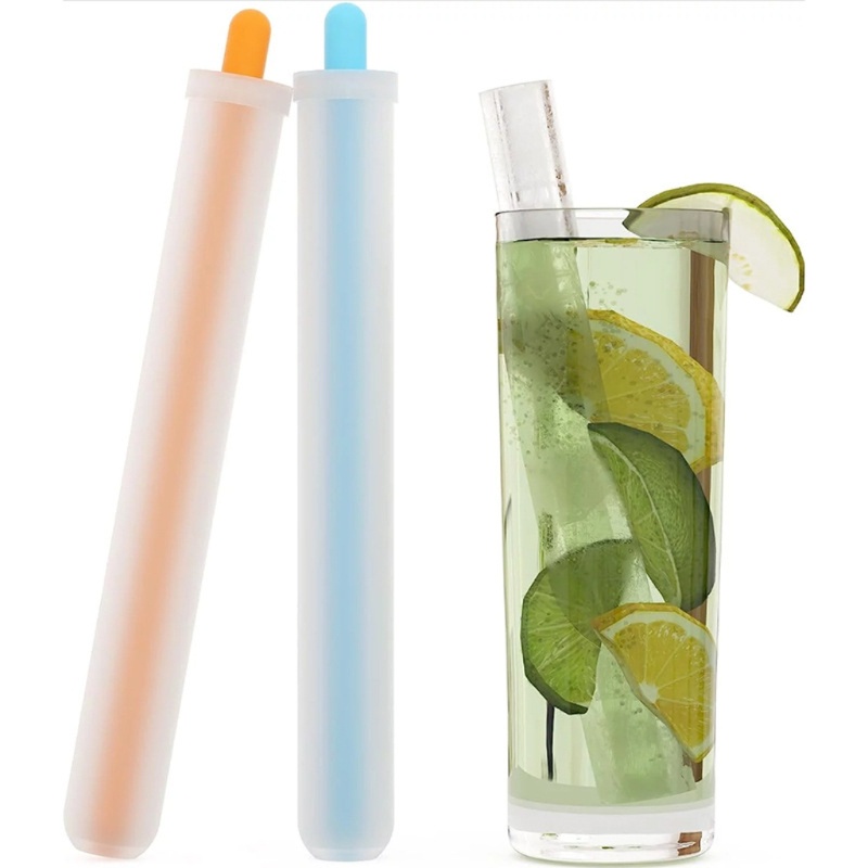 OXXGGKAO Silicone Băng Ống Hút Khuôn Uống Ống Hút Khuôn Có Thể Tái Sử Dụng Milkshak Ống Hút Khuôn Nhà Bếp Thanh Whisky Dụng Cụ Uống D
