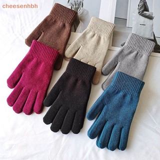 Cheehbh Găng Tay Len cashmere Dệt Kim Dày Dặn Giữ Ấm Ngón Tay Thời Trang Thu Đông Cho Nam Nữ vn