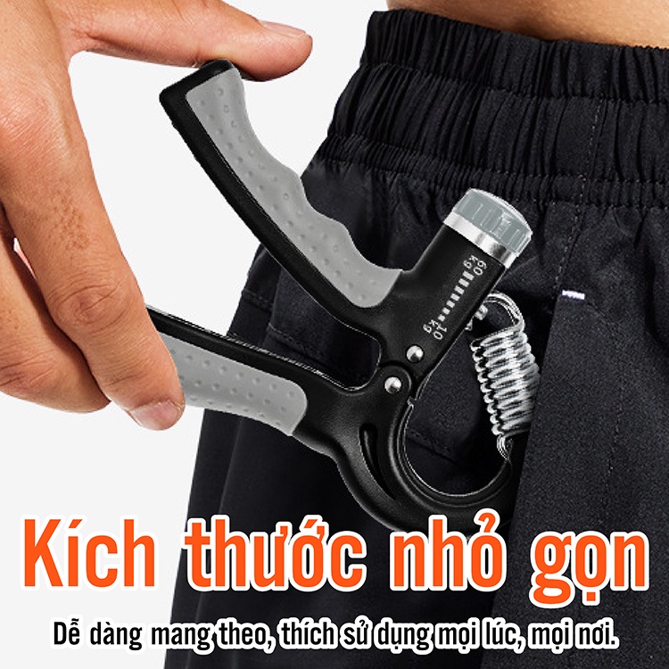 Mô tả BG- COMBO Kìm Tập Cơ Tay,Kìm Bóp Tay Dụng Cụ Tập Gym Tại Nhà Điều Chỉnh Lực Có Đếm - 7