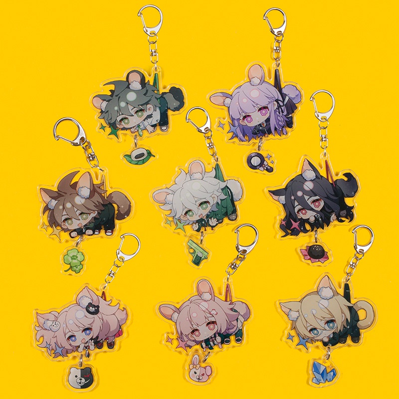 [Snail Meow] Móc Khóa Doujin Danganronpa Togami Byakuya Komaeda Nagito Nanami Chiaki Mukahiso Ngoại Vi