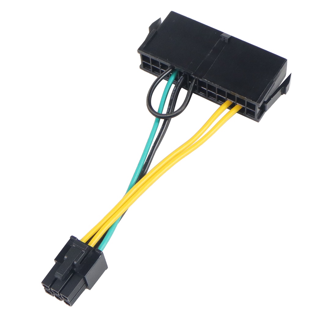 Dây Cáp Nguồn Chuyển Đổi atx 24pin Sang 6pin 24p Sang 6p 18awg Cho lenovo / dell / acer 3050 6 pin