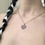 XGB Thời Trang Trái Tim Vòng Cổ Màu Bạc Có Thể Điều Chỉnh Length Neckchain Hoa Mặt Dây Chuyền Vòng Cổ Handmade Trang Sức Accessori