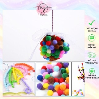 Sét 20 quả bông Pompom làm đồ handmade AG.FASHION