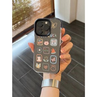 Dễ Thương Ốp Điện Thoại Mềm Trong Suốt In Hình qyjs 14promax iphone 15 13 11 / 12 xs 12pro 13pro 11promax 14plus 15promax 15