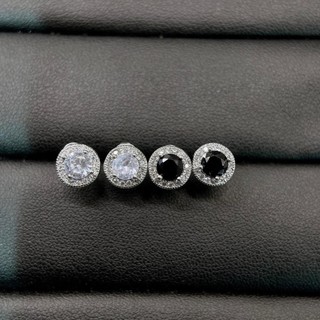 Bông tai nam nữ nụ đá thiết kế ôm sát tai size 6.5mm