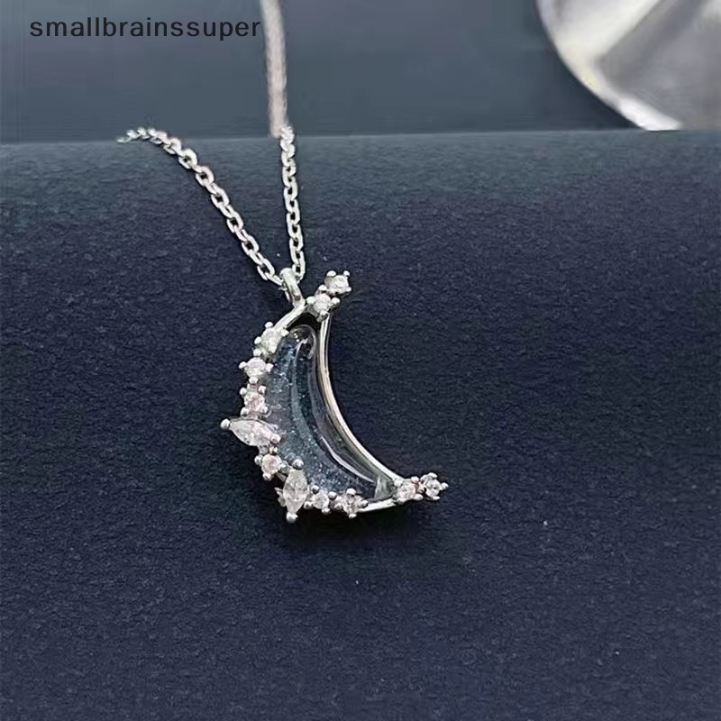 Smallbrainssuper Vòng cổ Mặt Hình Ngôi Sao Mặt Trăng Pha Lê Thanh Lịch Cá Tính Cho Nữ sbs