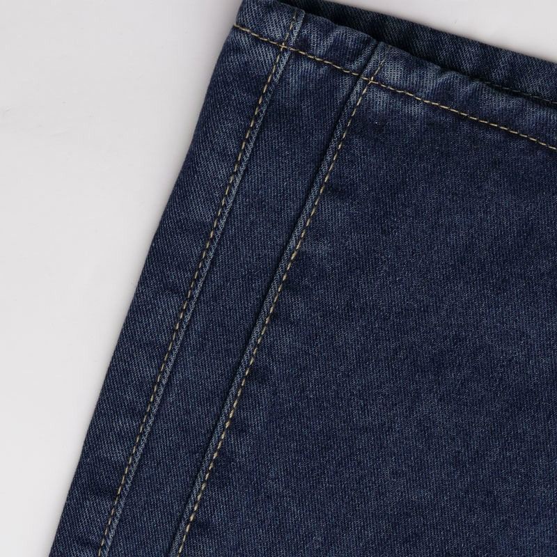 Váy Denim Quá Khổ Nữ Mới Giảm Béo Chữ A Co Giãn Eo Giữa Chiều Dài Nối Chia