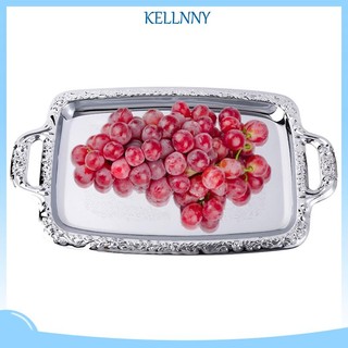 Khay Đựng Trái Cây Khô Bánh Kẹo Bằng Kim Loại Màu Bạc Phong Cách Bắc Âu Làm Quà Cưới