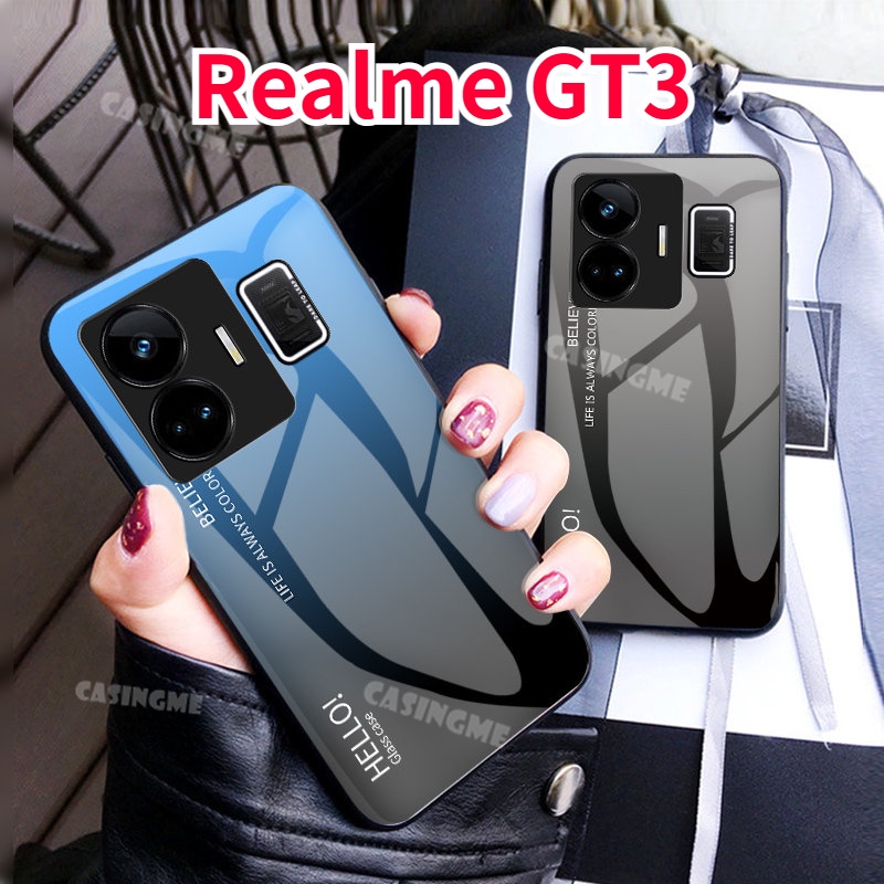 Ốp Điện Thoại Kính Cường Lực Màu Gradient Cho Realme GT3 240W GT3 RealmeGT3 240W RealmeGT GT Neo 5 3 4G 5G 2023